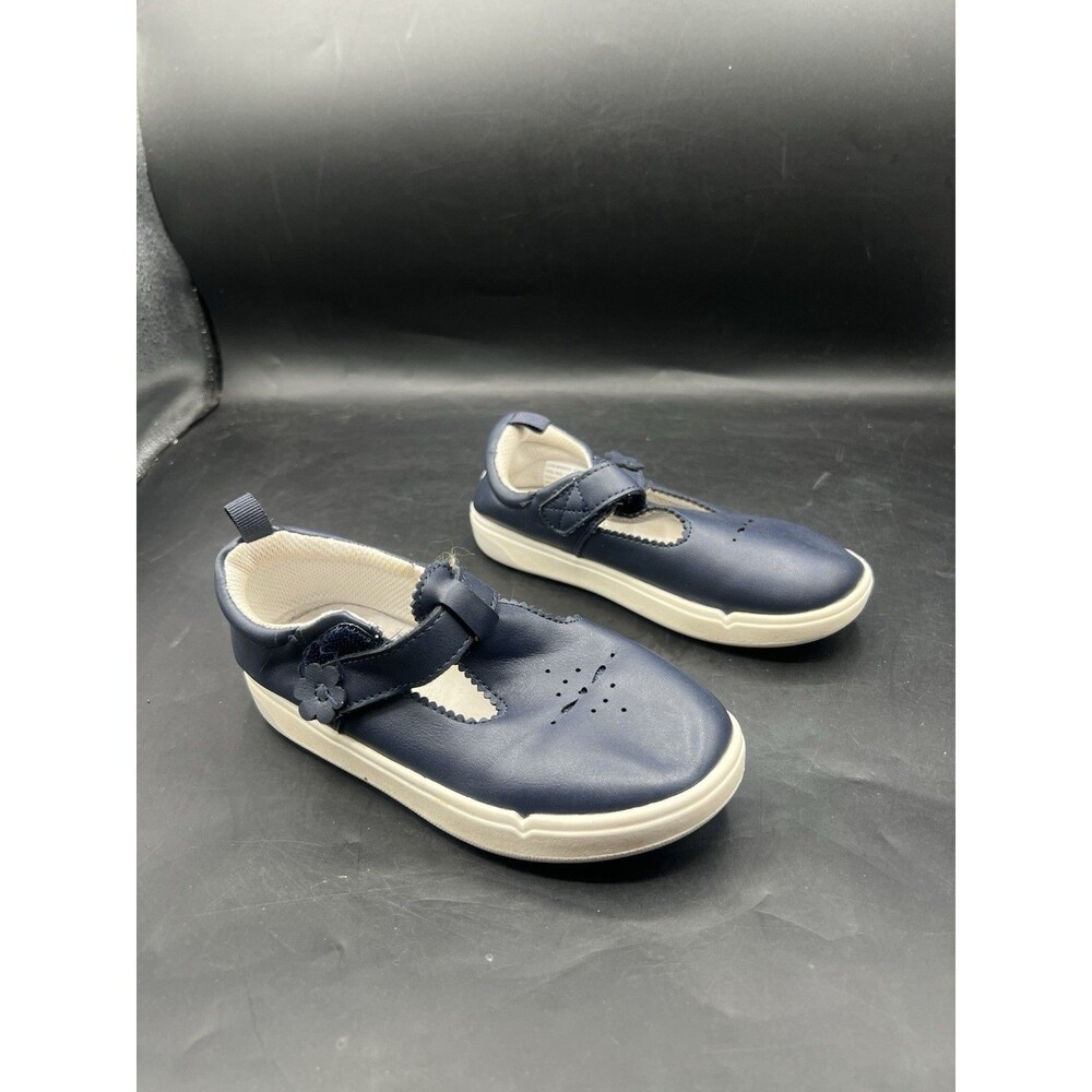 Stride Rite Munchkin Layne Girls Mary Jane Shoes Navy Blue Size 10M Floral